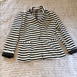 Black and white stripped blazer